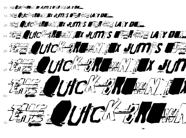 Random Change In Mood font waterfall